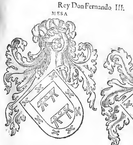 Escudo del apellido Mesa, Fernando III